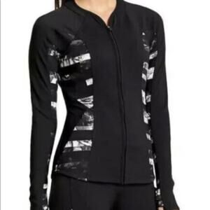 Athleta full tilt jacket mesh zip large yoga UBF protection athletic athleisure